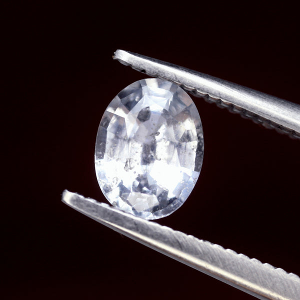 0.83ct Certified Natural White Sapphire