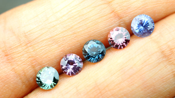 Certified Natural 4mm Multicolor Sapphire Parcel