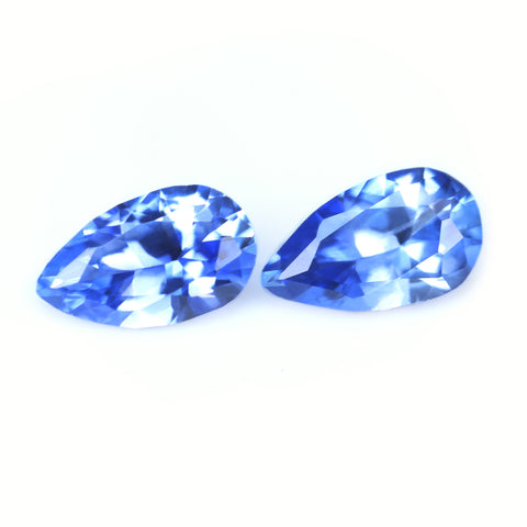 0.69ct Certified Natural Blue Sapphire Matching Pair