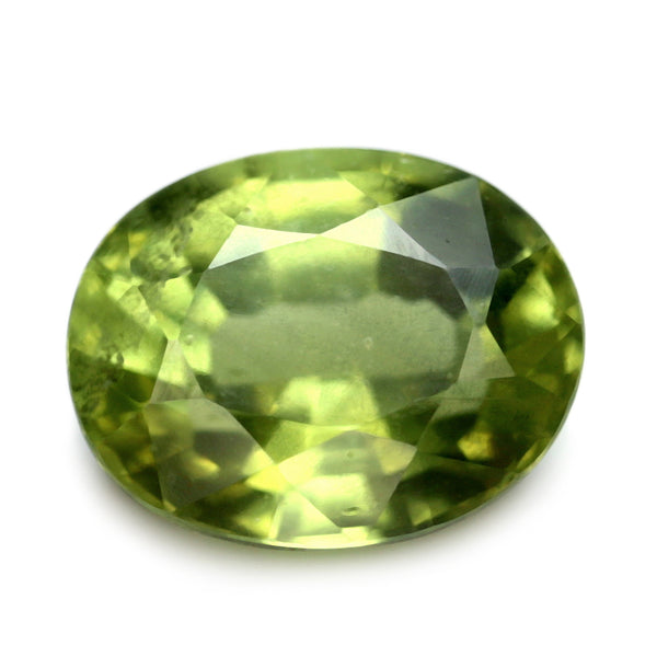 0.79ct Certified Natural Green Sapphire