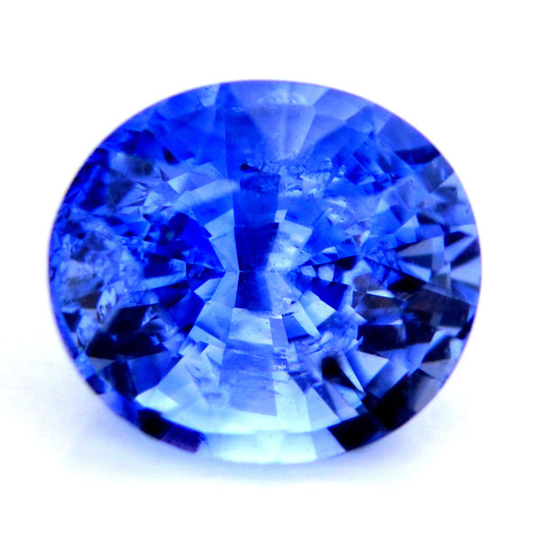 Certified Natural Ceylon Cornflower Blue Sapphire 0.79ct Oval Shape Si Clarity Sri Lanka Gem - sapphirebazaar - 1
