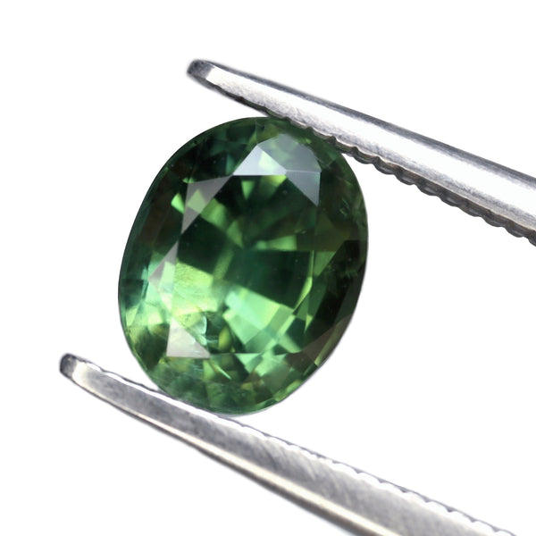 1.73ct Certified Natural Green Sapphire
