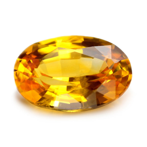 0.91ct  Certified Natural Yellow Sapphire