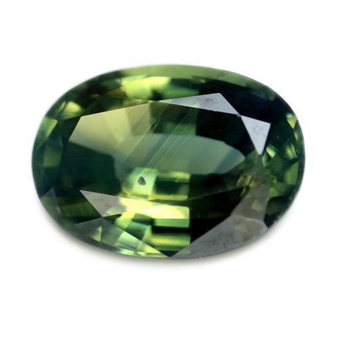 0.88ct Certified Natural Green Sapphire