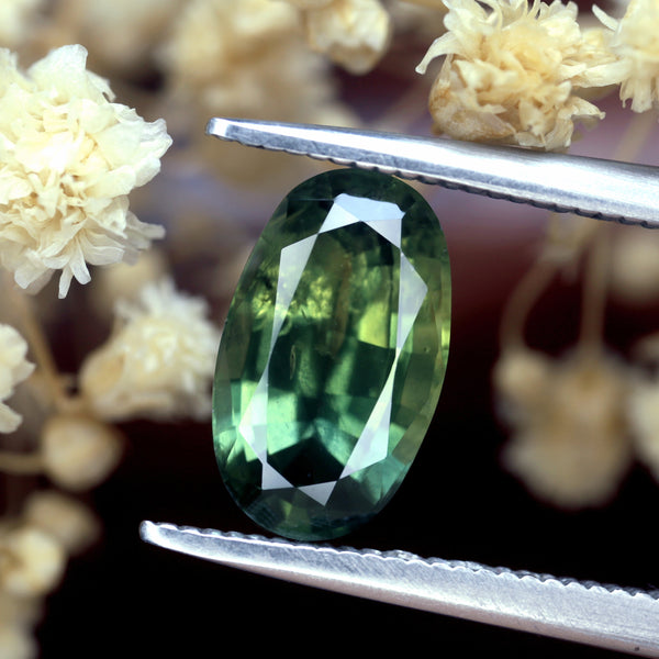 2.29ct Certified Natural Green Sapphire