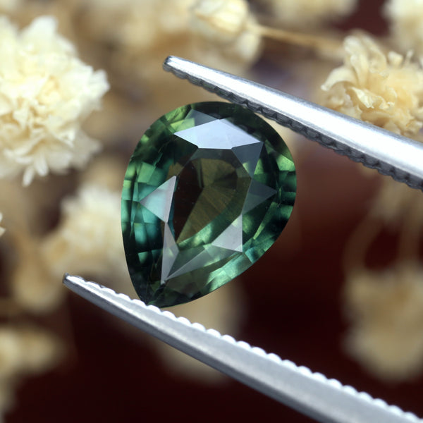 1.40ct Certified Natural Green Sapphire