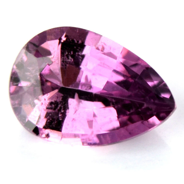 Certified Natural Pinkish Purple Sapphire 0.78ct Pear Shape Si Clarity Madagascar Gem - sapphirebazaar - 1
