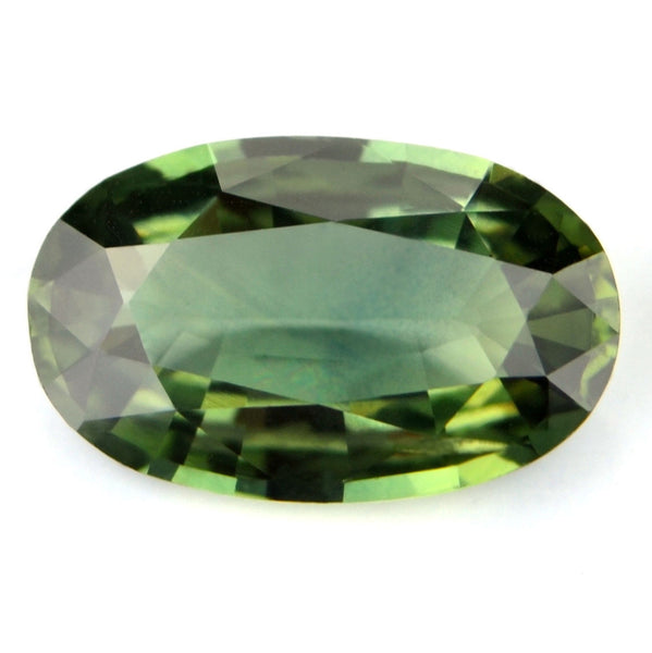 Certified Natural Green Sapphire 0.88ct Oval Shape Eye Clean Madagascar Gemstone - sapphirebazaar - 1