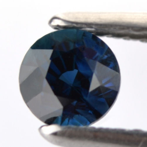 Certified Natural 0.74ct Greenish Blue Sapphire vs Clarity 4.84mm Round Madagascar Gem - sapphirebazaar - 1