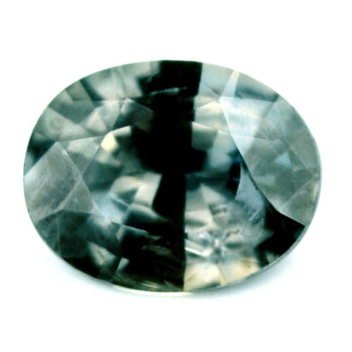 Certified Natural Unheated Sapphire Greyish Green Color 0.90ct Oval Si Clarity Untreated Madagascar Gem - sapphirebazaar - 1