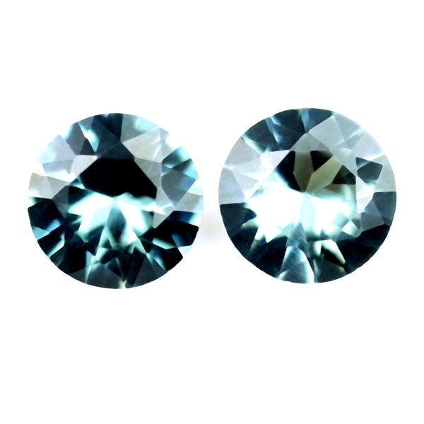 2.50mm Certified Natural Teal Sapphire Pair